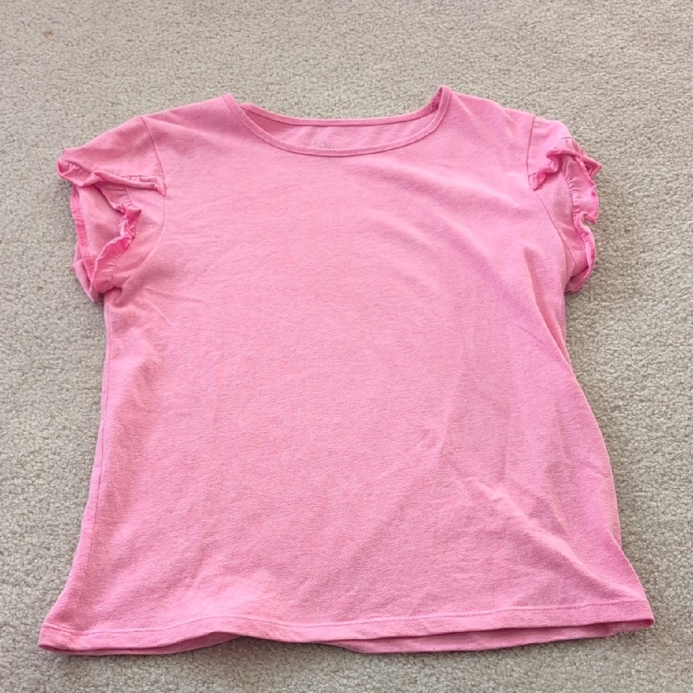 Pink Kids Ruffle Sleeve Top XL